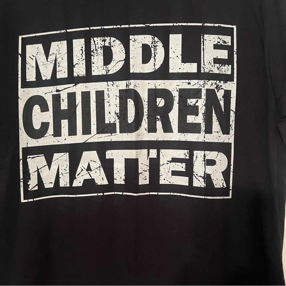 Port and Company Black Tee - Middle Children Matter - Picture 2 of 7